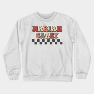 Mariah Carey Checkered Retro Groovy Style Crewneck Sweatshirt